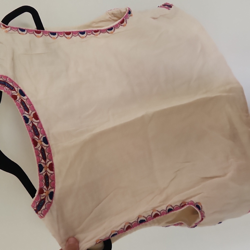 Zara Cream Embroidered Floral Vest - Picture 4 of 4